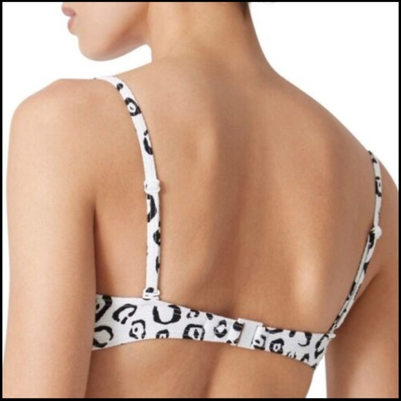 NEW Onia‎ [ Large ] Dalia Animal Print Underwire Bikini Top in White - Picture 11 of 12